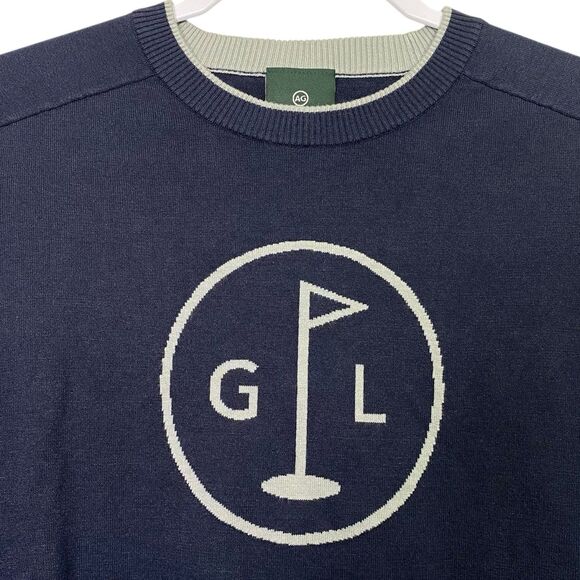 AG Adriano Goldschmied Sweater Mens M Blue Golf Preppy Pullover Lightweight NEW - Picture 5 of 9